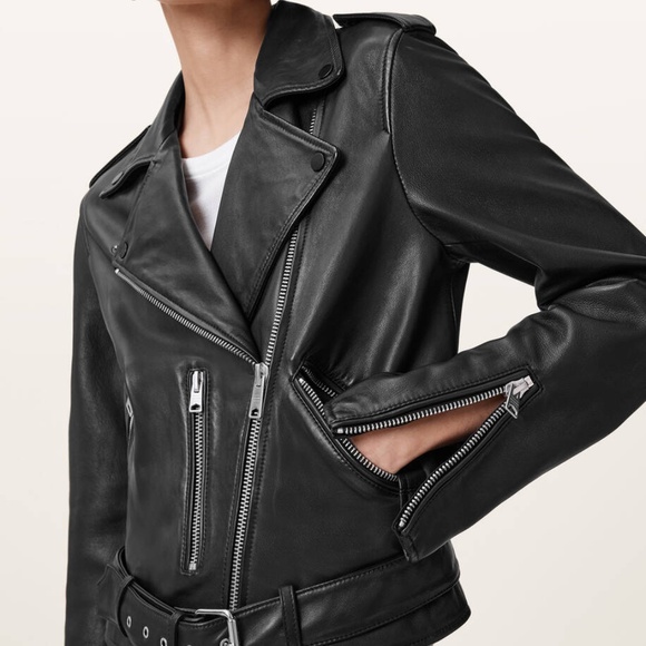 Gorgeous mint condition -All Saints Balfern Leather Jacket - Picture 11 of 16